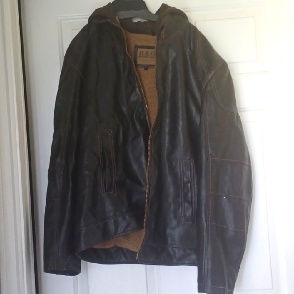 R & O BROWN  JACKET with hoodie